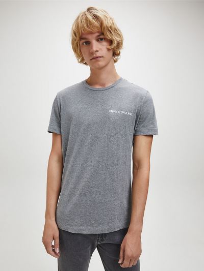 Calvin Klein Ruhák HU981103 | Calvin Klein Slim Organic Cotton Férfi Póló Szürke